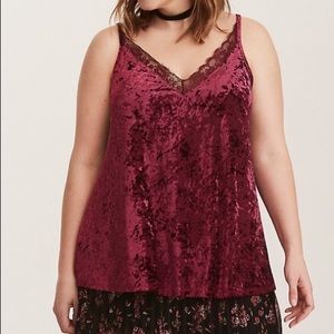Burgundy Torrid Velvet Cami
